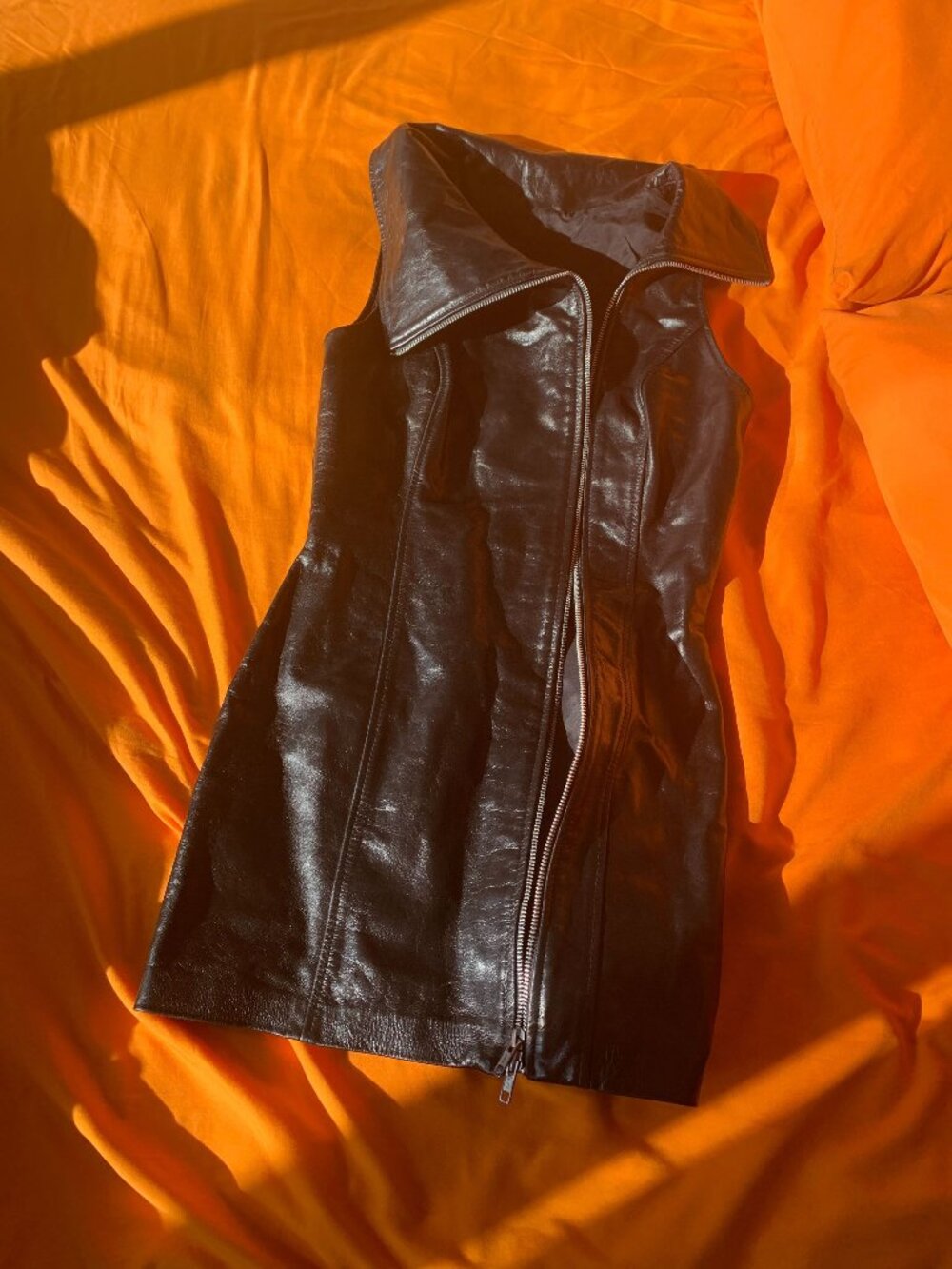 Northbound Leather "High Neck Zip Dress" (style 6448; size Small)